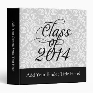 Class of 2014 Wispy Swirl Graduation 3 Ring Binder
