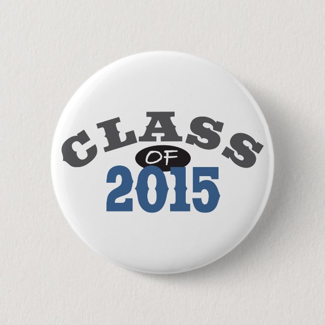 Class Of 2015 Blue Pinback Button (Front)