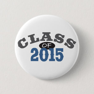 Class Of 2015 Blue Pinback Button