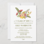 Class of 2015 flowers bouquet graduation party invitation