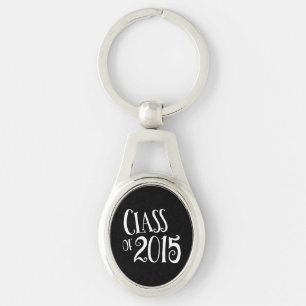 Class of 2015 Graduation Present Vintage Text Keychain