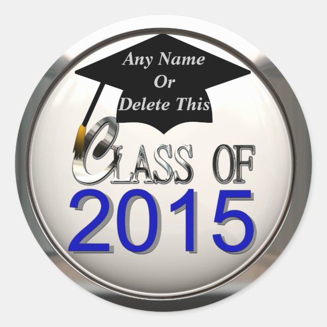 Class Of 2015 Graduation Stickers (Front)