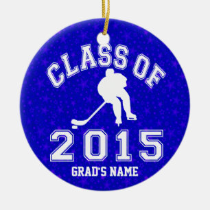 Class of 2015 Hockey Ceramic Ornament
