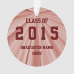 Class of 2015 Maroon Round Ornament
