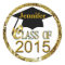 Class Of 2015 Sparkling Gold Graduation Seals