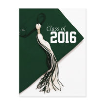 Class of 2016 Green Cap Graduation Postcard