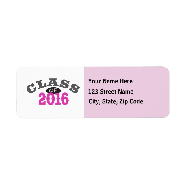 Class Of 2016 Pink Label (Front)