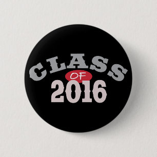 Class Of 2016 Red Pinback Button