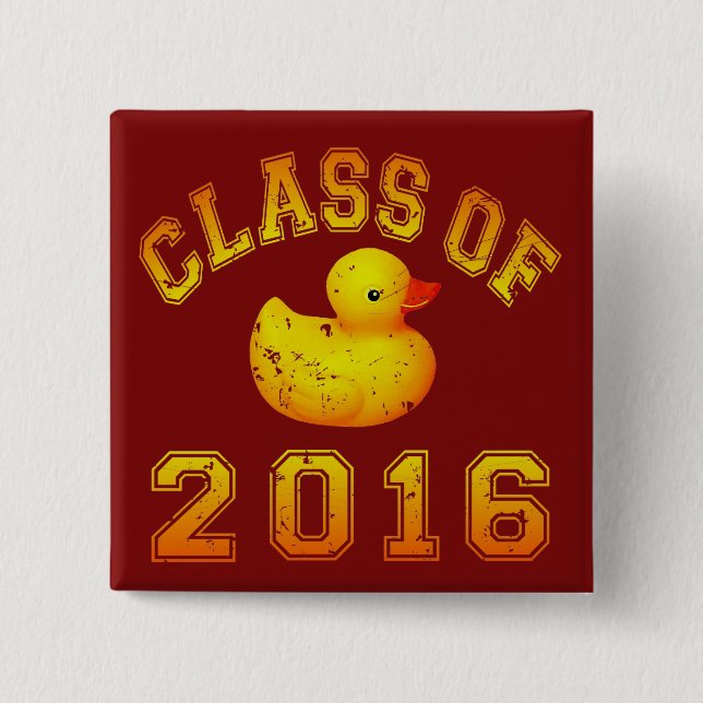 Class of 2016 Rubber Duckie Pinback Button (Front)