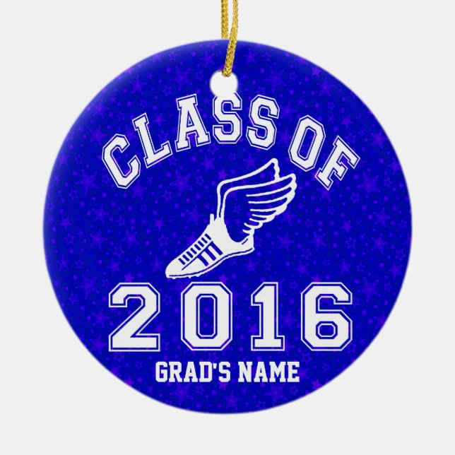 Class of 2016 Track & Field Ceramic Ornament (Front)