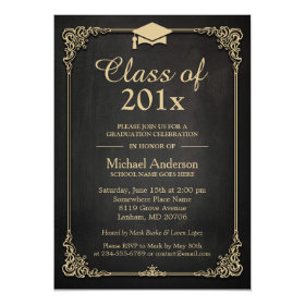 Class of 2017 Grad Cap Elegant Classy Graduation Card