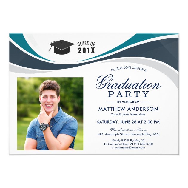 Class of 2018 Graduate Photo Graduation Party Card