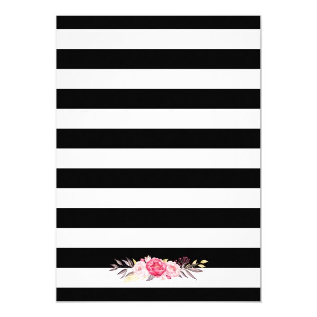 Class of 2018 Graduation Classy Floral Stripes Card