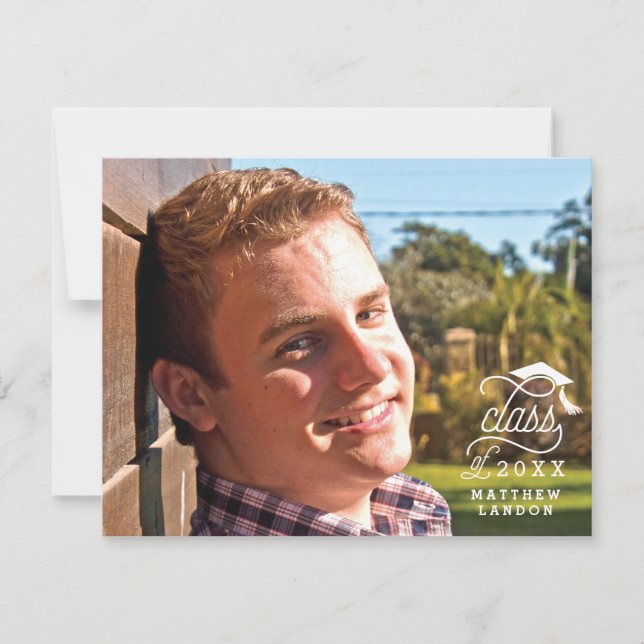Class of 2017 Graduation Photo Thank You Note Card (Front)