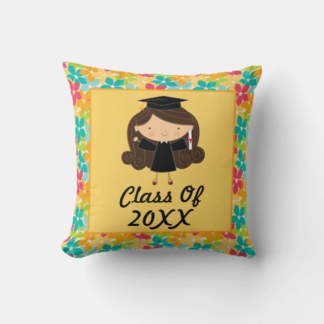 Class Of 2017 Graduation Throw Pillow Gift (Front)