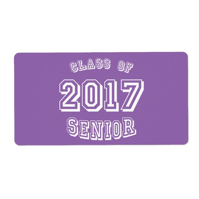Class of 2017 label (Front)