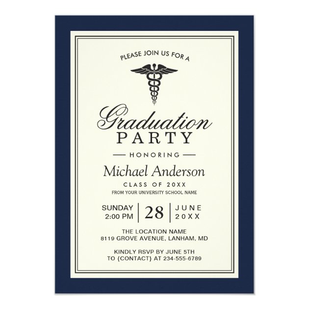 Class of 2018 Medical School Graduation Party Card