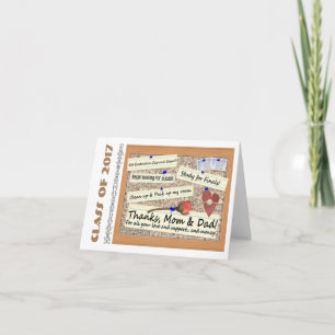 Class Of 2017/Thanks Mom & Dad (Personalize) Card