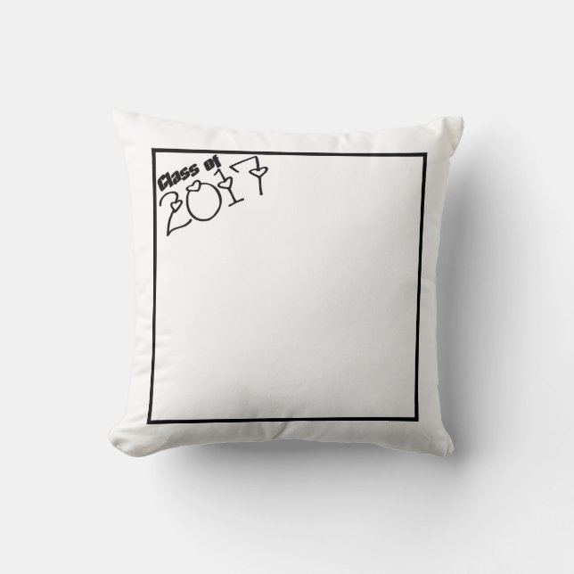 class of 2017 throw pillow (Front)