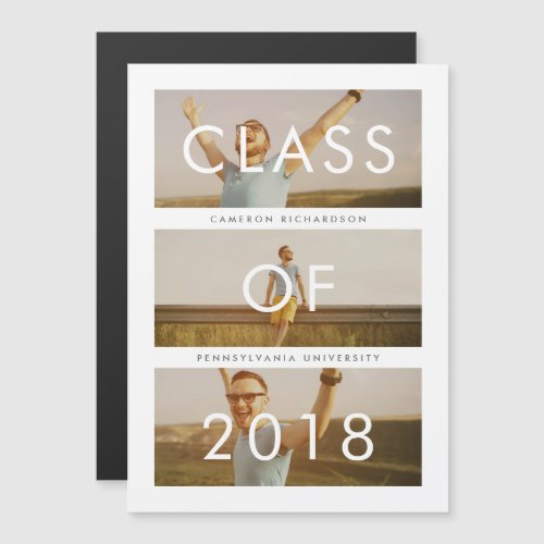 Class of 2018  3 Photo Graduation Announcement
