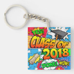 Class of 2018 Comic Book Keychain