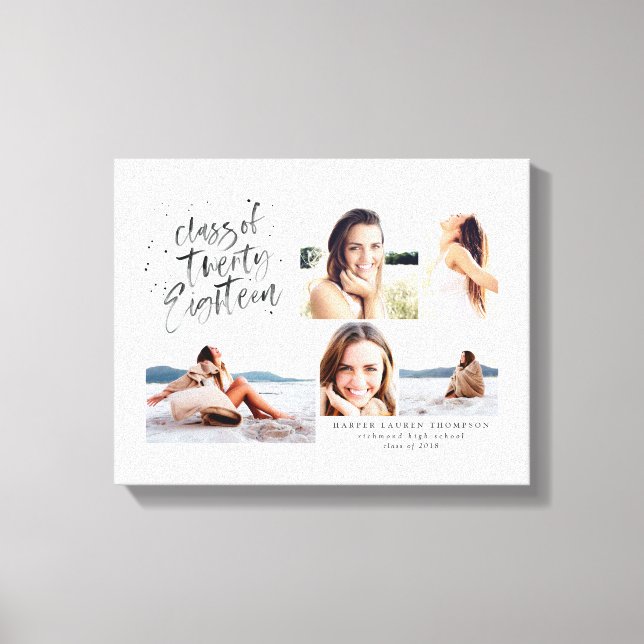 class of 2018 graduate multi photo canvas print (Front)