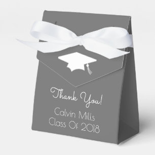 Class Of 2018 Graduation Favor Boxes (Gray)