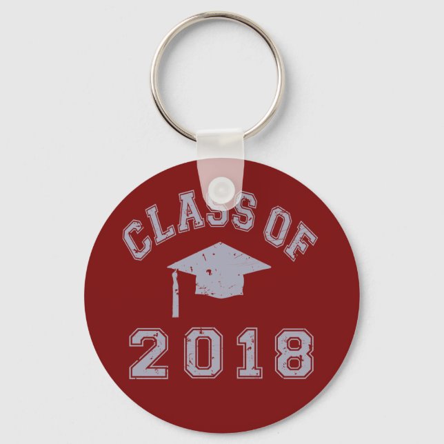 Class Of 2018 Graduation -  Grey Keychain (Front)