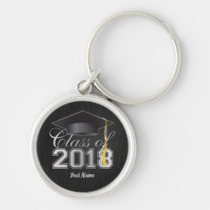 Class of 2018 Graduation Key-Chain (blk & silver) Keychain