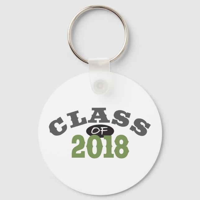 Class Of 2018 Green Keychain (Front)