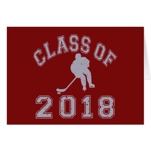 Class Of 2018 Hockey - Grey 2 Cards (Front Horizontal)