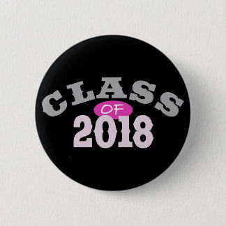 Class Of 2018 Pink Button