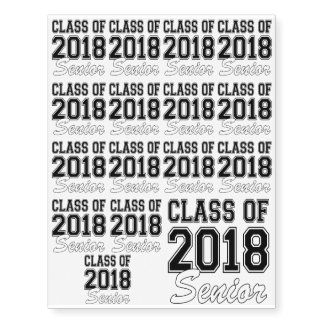 Class of 2018 Senior Temporary Tattoos