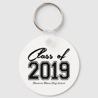 Class of 2019 Black & Varsity Graduation Keychain