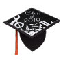 Class of 2019 Black & White Musical Symbols on a Graduation Cap Topper