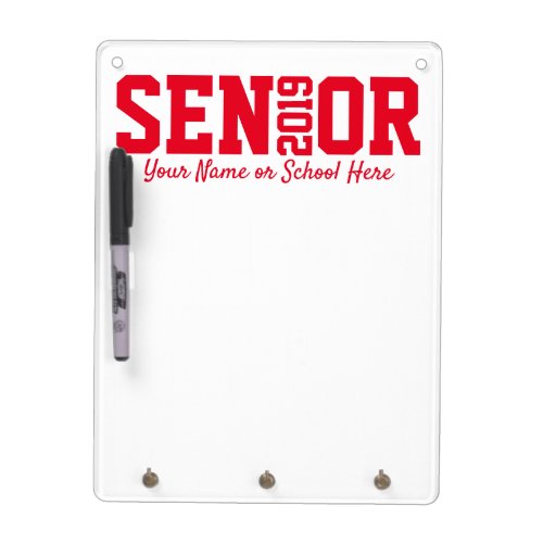 Class of 2019 Block Letter Senior Graduation Dry Erase Board