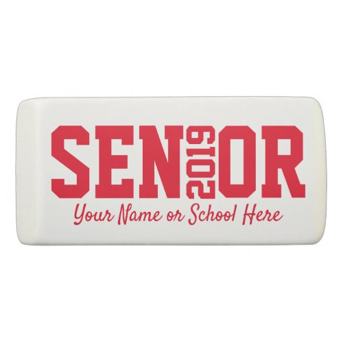 Class of 2019 Block Letter Senior Graduation Eraser