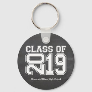 Class of 2019 Chalkboard Varsity Graduation Keychain
