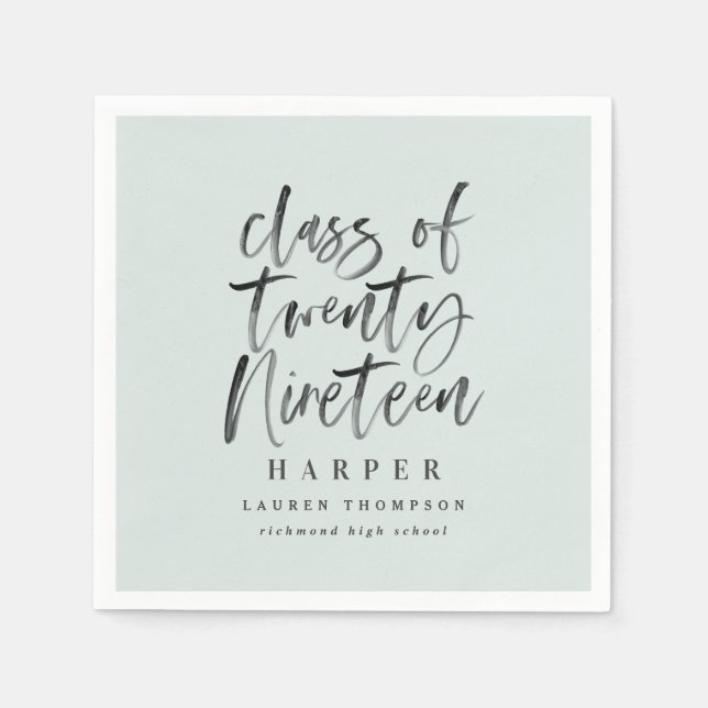 Class of 2019 graduate party napkins (Front)