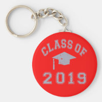 Class Of 2019 Graduation - Grey Keychain