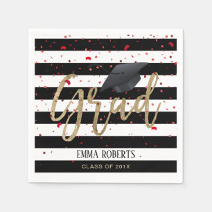 Class of 2019 Modern Stripes Graduation Napkins
