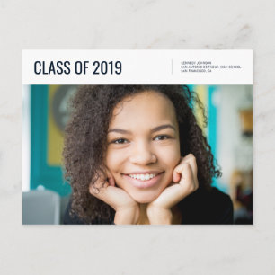 Class of 2019   Photo Graduation Invitation Postcard