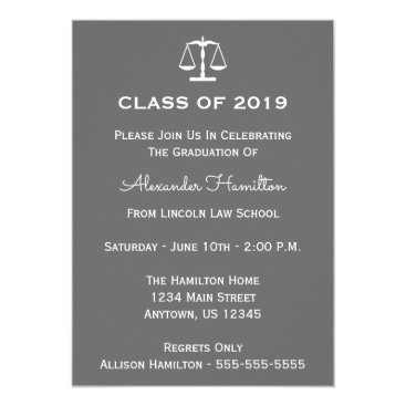 Class Of 2019 Scales Graduation Invitation (Gray) Class Of 2019 Scales Graduation Invitation (Gray)