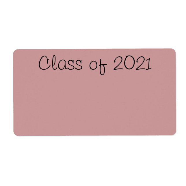 Class of 20201 label (Front)