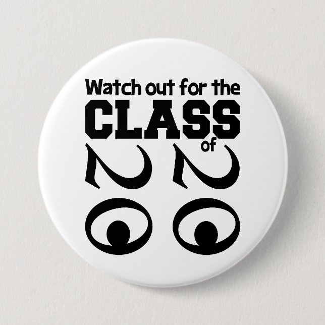 CLASS OF 2020 button, large Pinback Button (Front)