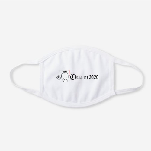 Class of 2020 Bye White Cotton Face Mask