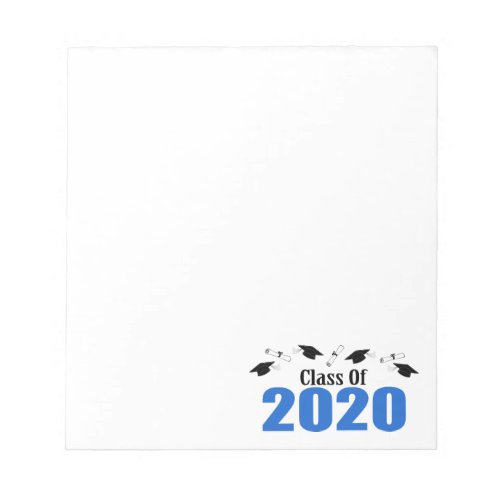 Class Of 2020 Caps And Diplomas Blue Notepad