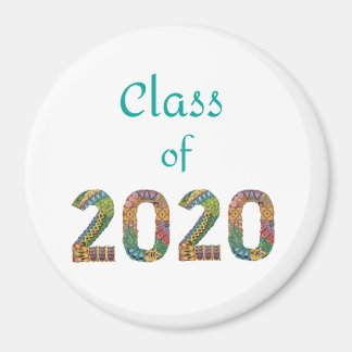 Class of 2020 colorful numbers magnet