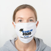 Class of 2020 Custom Graduation White Cotton Face Mask (Worn)