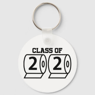 Class of 2020 Funny Toilet Paper Graduation Senior Keychain